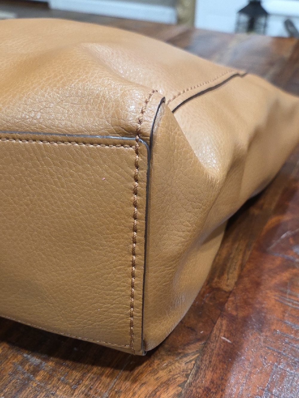 Coach Pebbled Leather Beige Tote - Picture 8 of 13